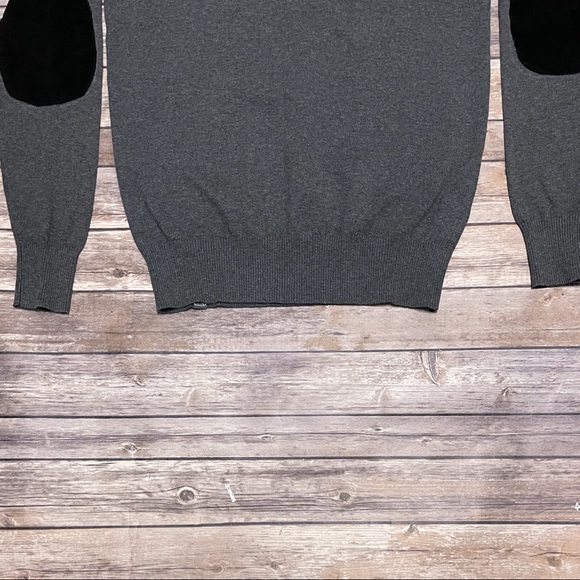 CNDYGRND Candy Grind Gray Knit Sweater Small Embroidered Logo Corduroy Patches - Picture 5 of 9